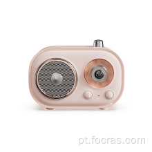Mini rádio FM recarregável alto-falante Bluetooth retrô